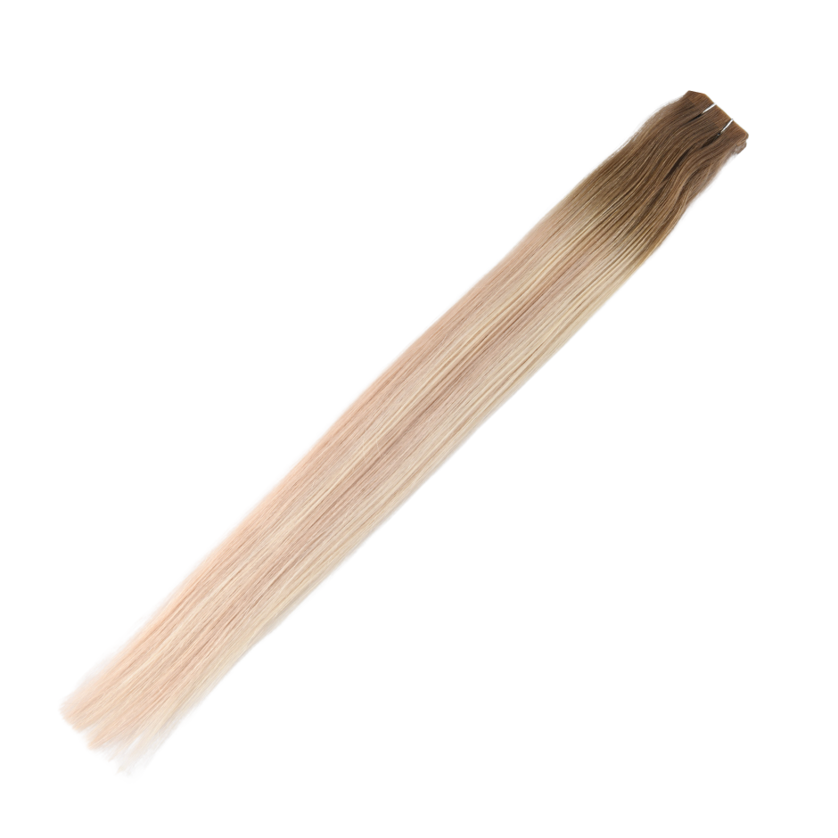 Ash Chocolate Blonde #18A Seamless Injection Tape-in Full Cuticle Human Hair Extensions Double Drawn-50g