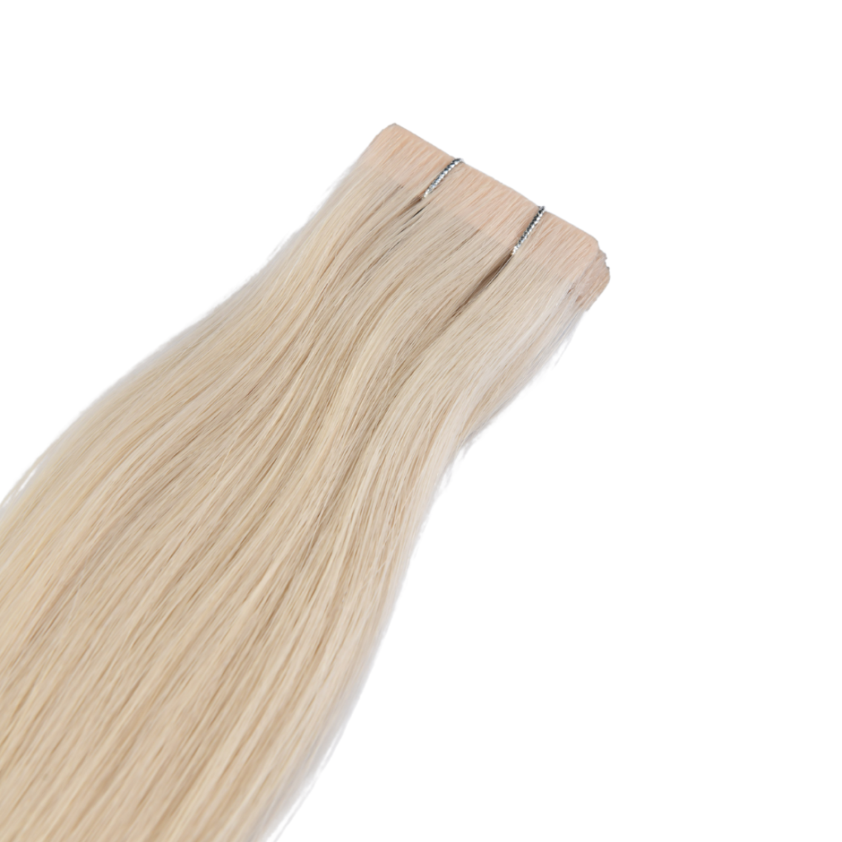 White Ash Blonde #1001 Seamless Injection Tape-in Full Cuticle Human Hair Extensions Double Drawn-50g