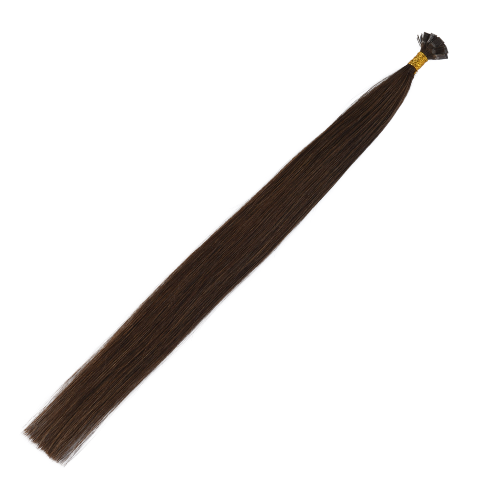 Ash Brown #6A Flat Tip Full Cuticle Human Hair Extensions Double Drawn-50g