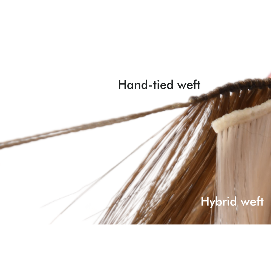 Light Blonde #22 Genius Hybrid Weft  Full Cuticle Human Hair Extensions Double Drawn-4 wefts