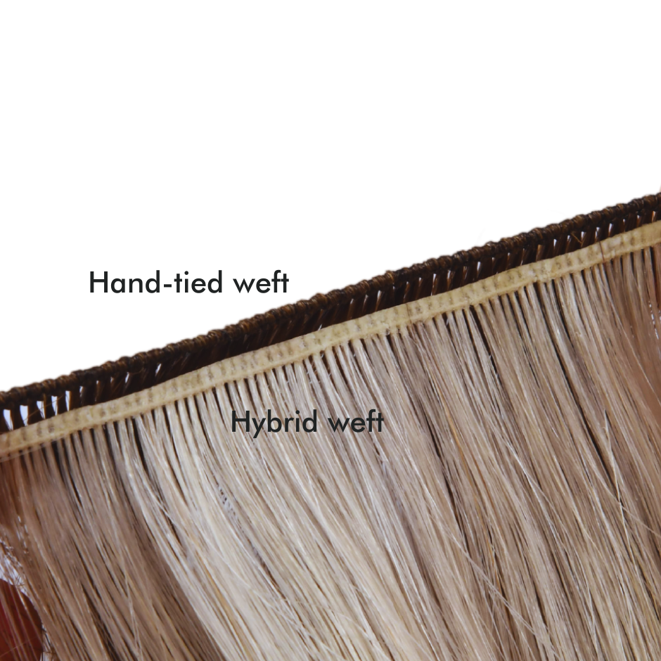 Blonde #613 Genius Hybrid Weft Full Cuticle Human Hair Extensions Double Drawn-4 wefts