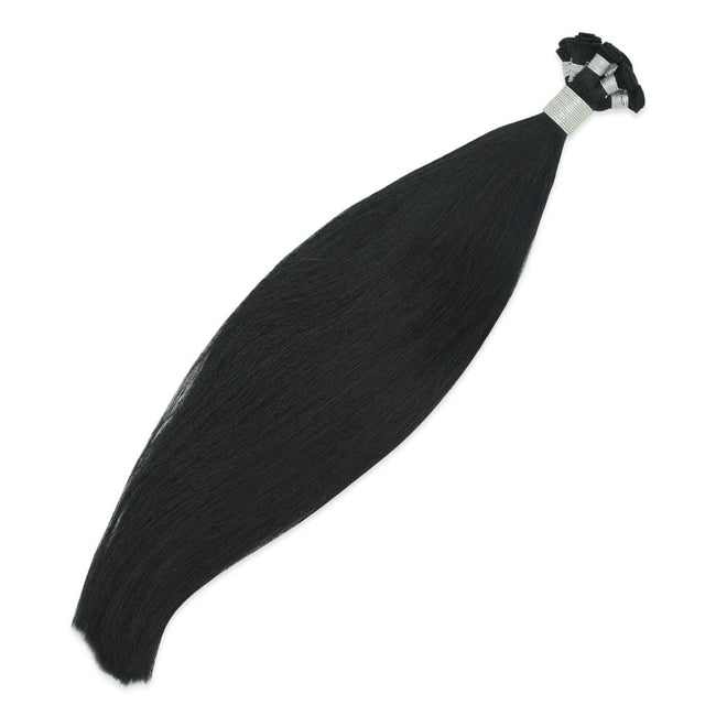 Black #1 Gorgeous Hand-tied Weft Full Cuticle Human Hair Extensions Double Drawn-4 Wefts