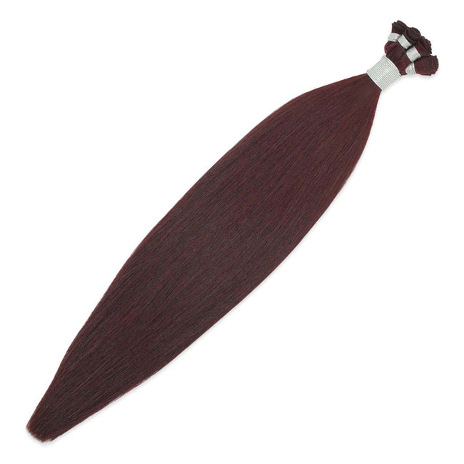 Hairlaya  Merlot Hand-Tied Wefts Hair Extensions Double Drawn View