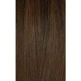 #1B/4-Natural Black/Dark Brown Balayage Hand-Tied Wefts Hair Extensions Double Drawn