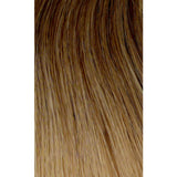 #4/27-Dark Brown/Honey Blonde Rooted Hand-Tied Wefts Hair Extensions Double Drawn