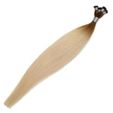 8/60-Dark Blonde/Ash Blonde Rooted Hand-Tied Wefts Hair Extensions Double Drawn