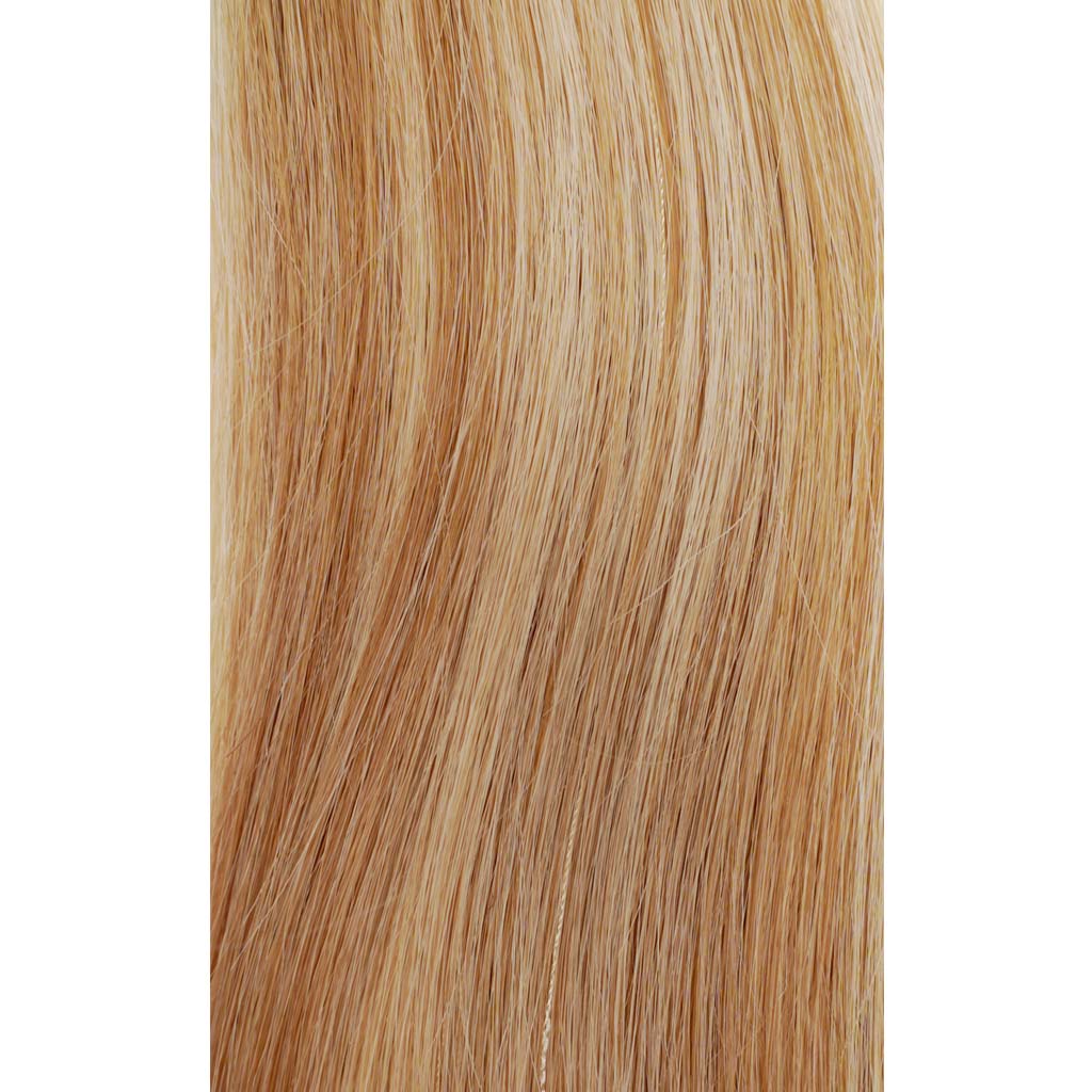 #6/60-Medium Brown/Ash Blonde Balayage Hybrid Wefts Hair Extensions Double Drawn