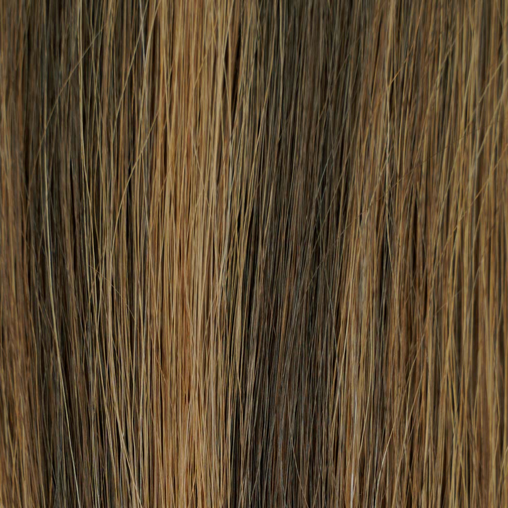 Darkest Brown/Dark Blonde(#2/8) Straight Tape-In Hair Extensions Double Drawn Color