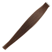 Brown (#3) Straight Tape-In Hair Extensions Double Drawn View