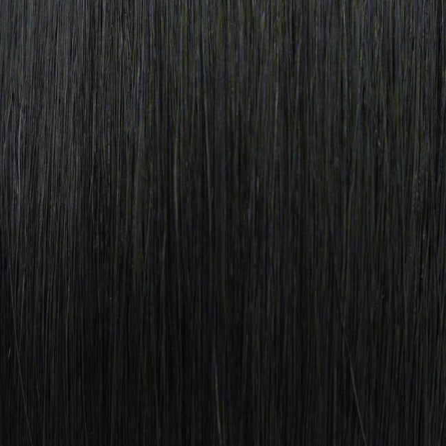 #1 Black Hybrid Wefts Hair Extensions Double Drawn